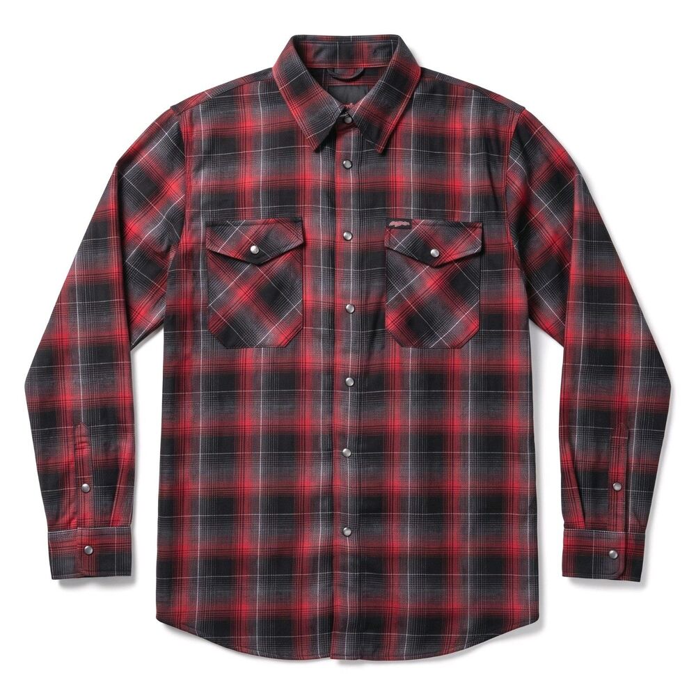 Dixxon Flannel Co Shirt Barrett Jackson 2025 Size 2X Red Black Pearl Snap XXL